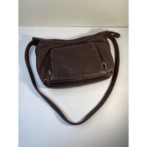 Stone Mountain Brown Leather Purse Handbag‎ With Removable Pocket